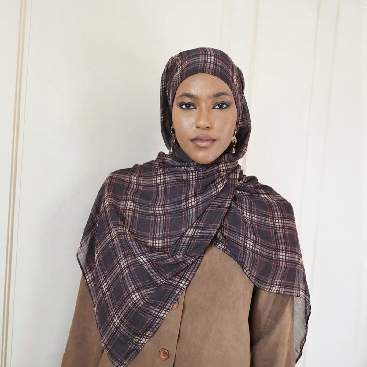 Printed Cotton Hijab Scarf | Soft Breathable Long Headscarf(MH201)