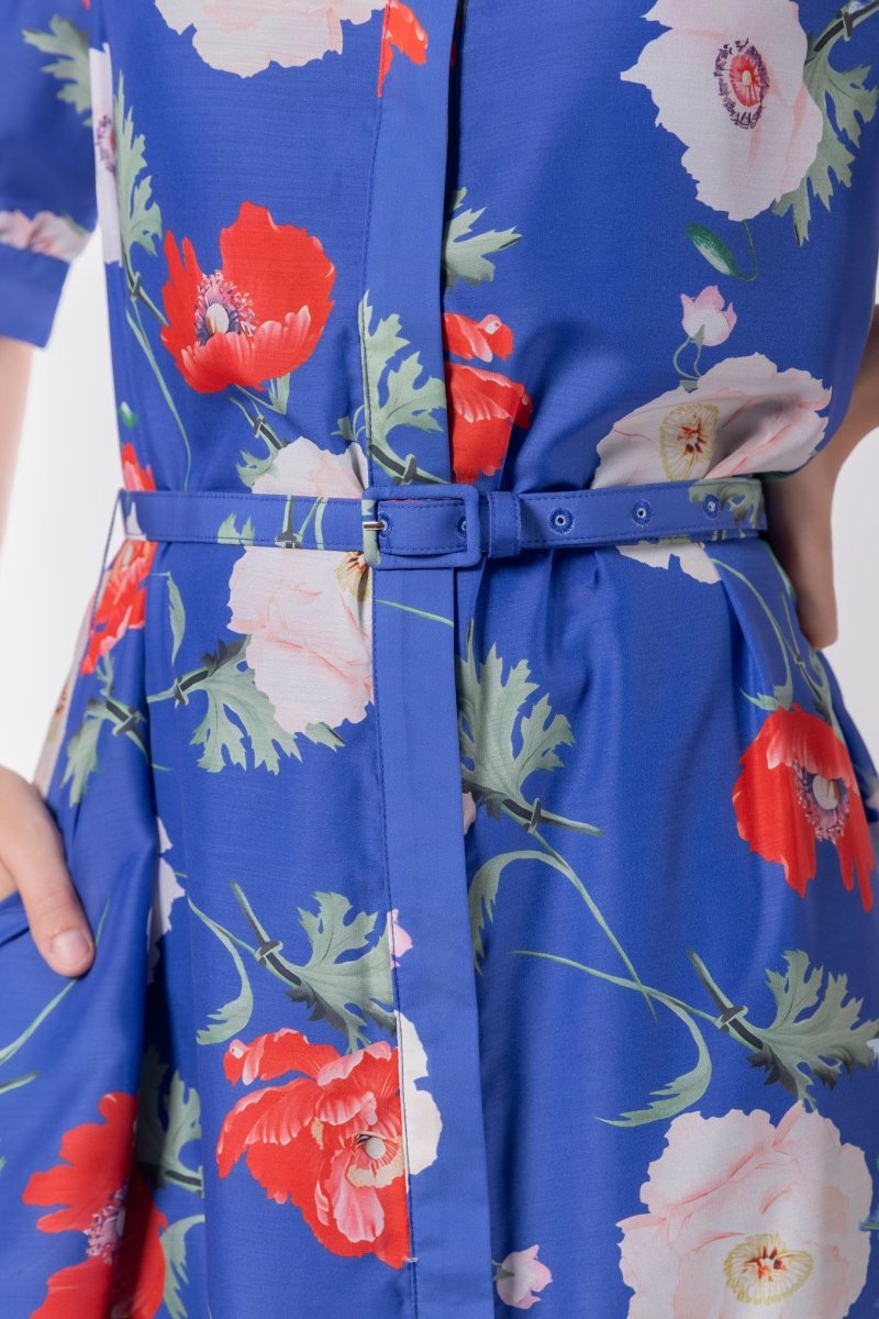 Rosalie Dress (Blue Flower)