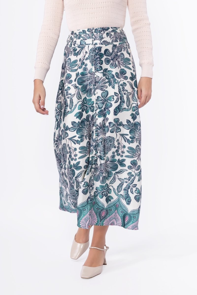 Selena Skirt (Green Pattern)