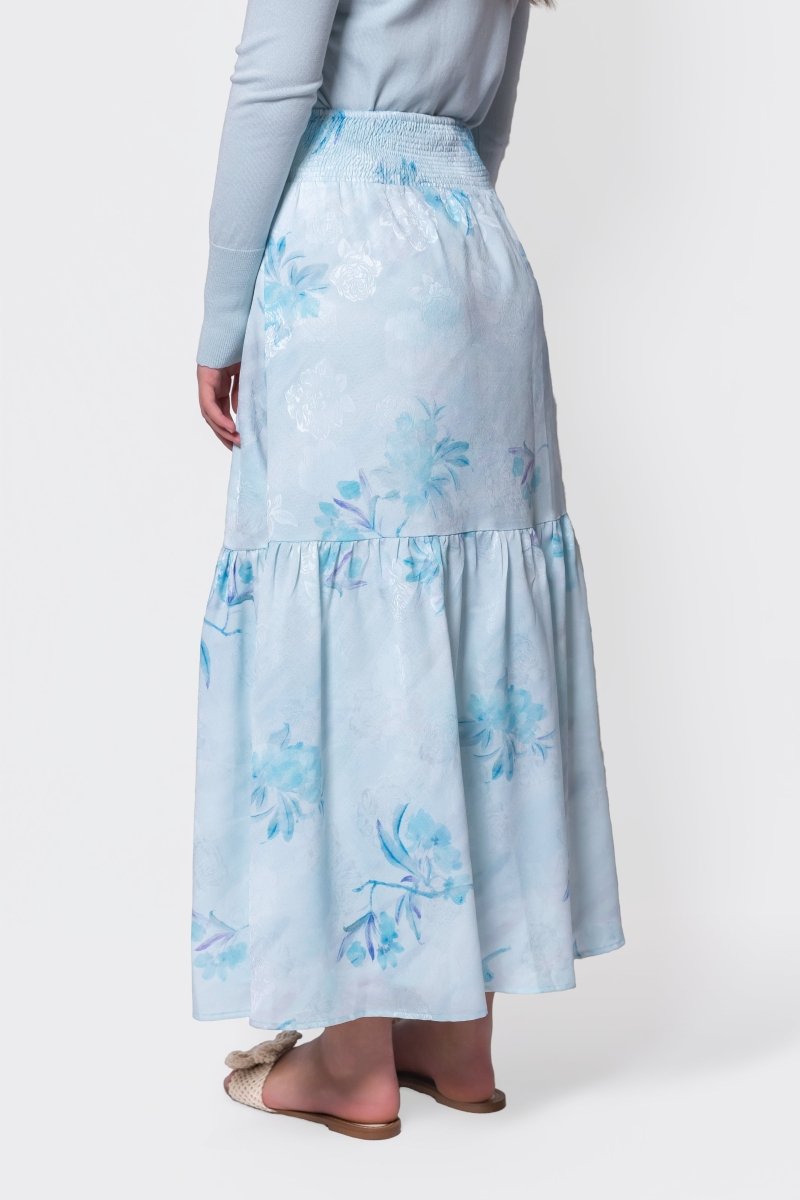 Siena Skirt (Aqua Blue Flower)