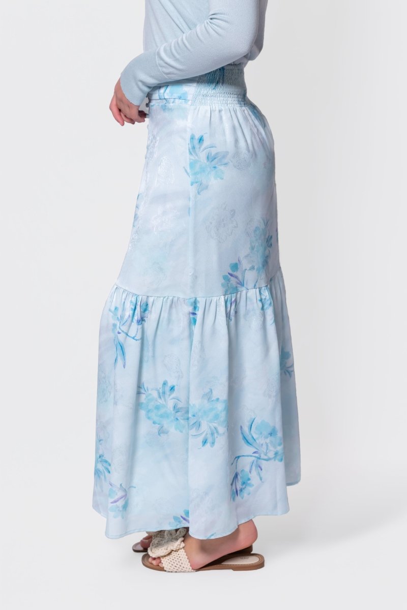 Siena Skirt (Aqua Blue Flower)