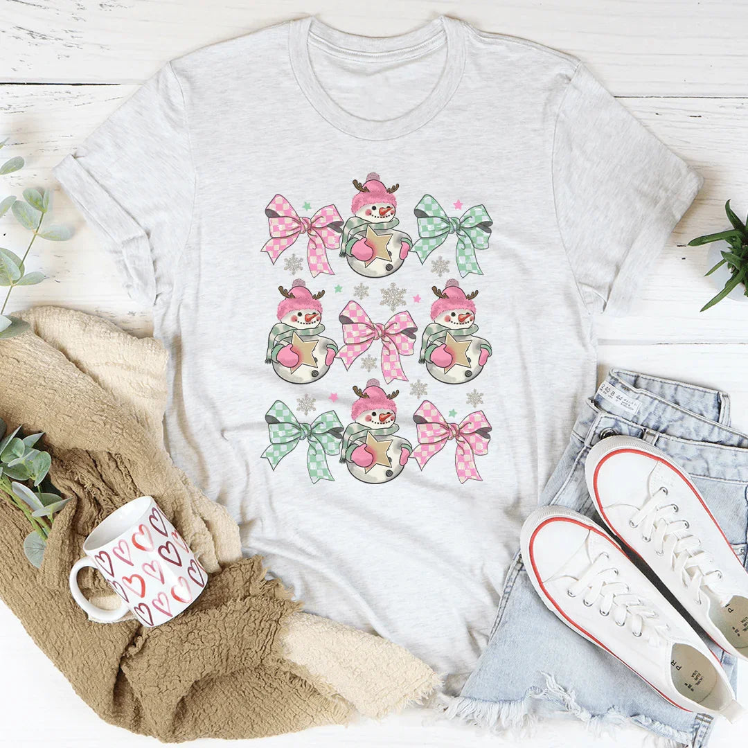 Snowman Coquette Tee
