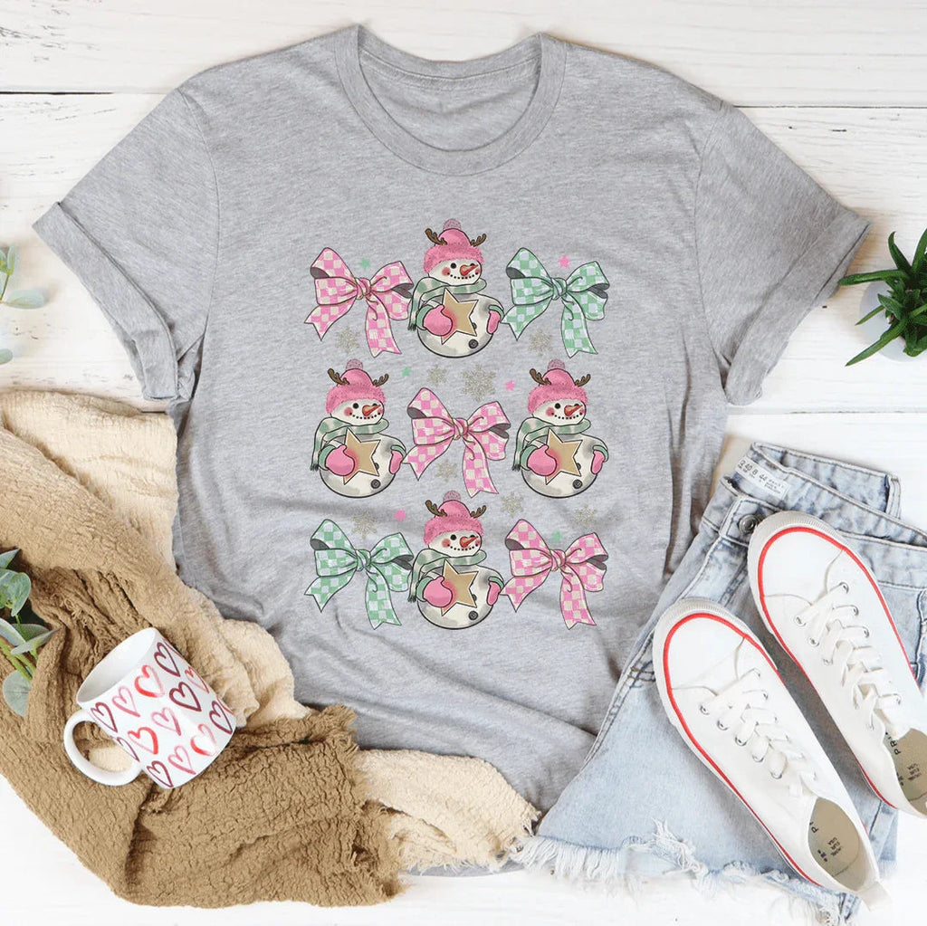 Snowman Coquette Tee