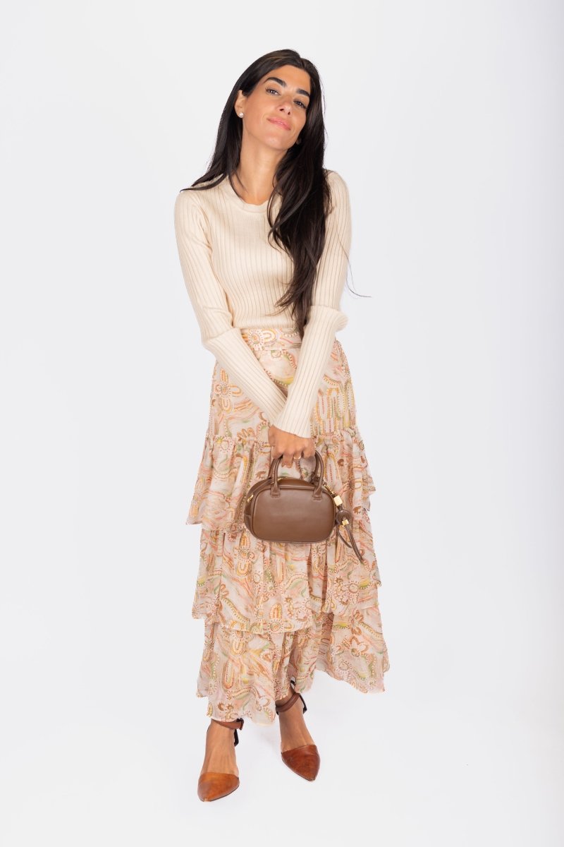 Suri Skirt (Beige/Multi)