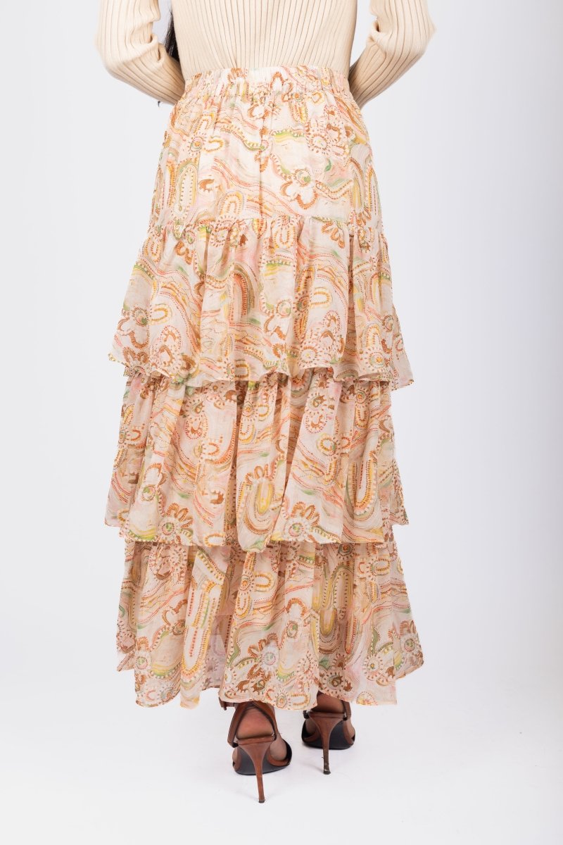 Suri Skirt (Beige/Multi)