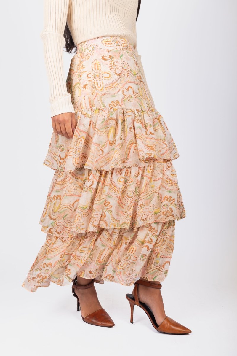 Suri Skirt (Beige/Multi)