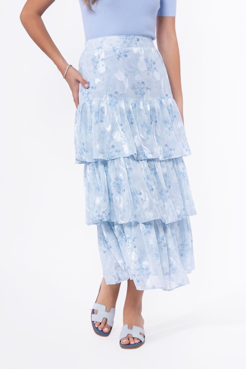 Suri Skirt (Blue Flower)
