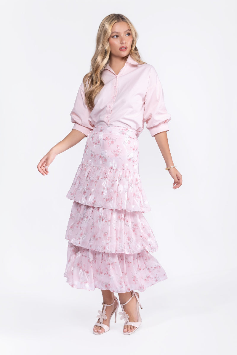 Suri Skirt (Pink Flower)