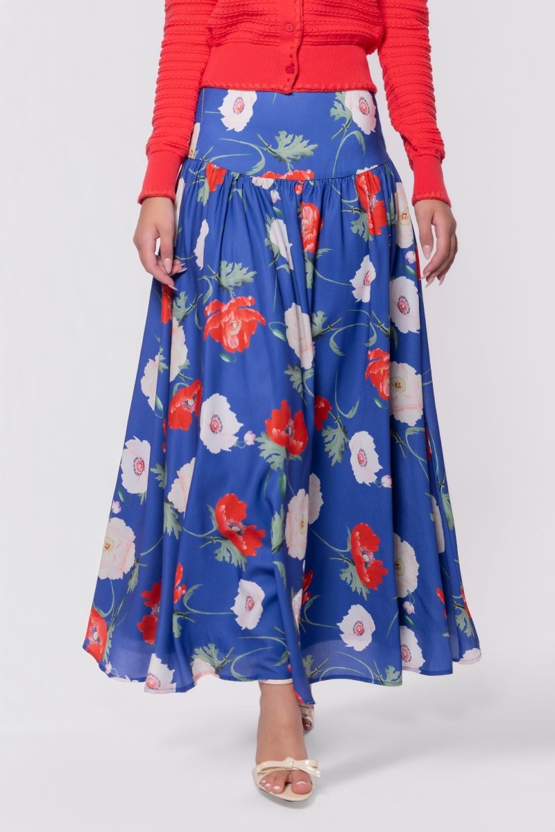 Tansy Skirt (Blue Flower)