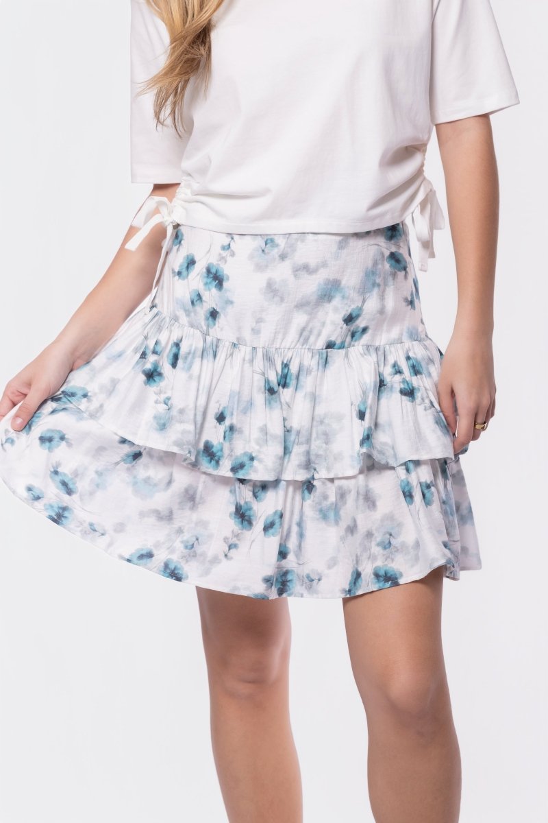 Tessa Skirt (Teal/White)