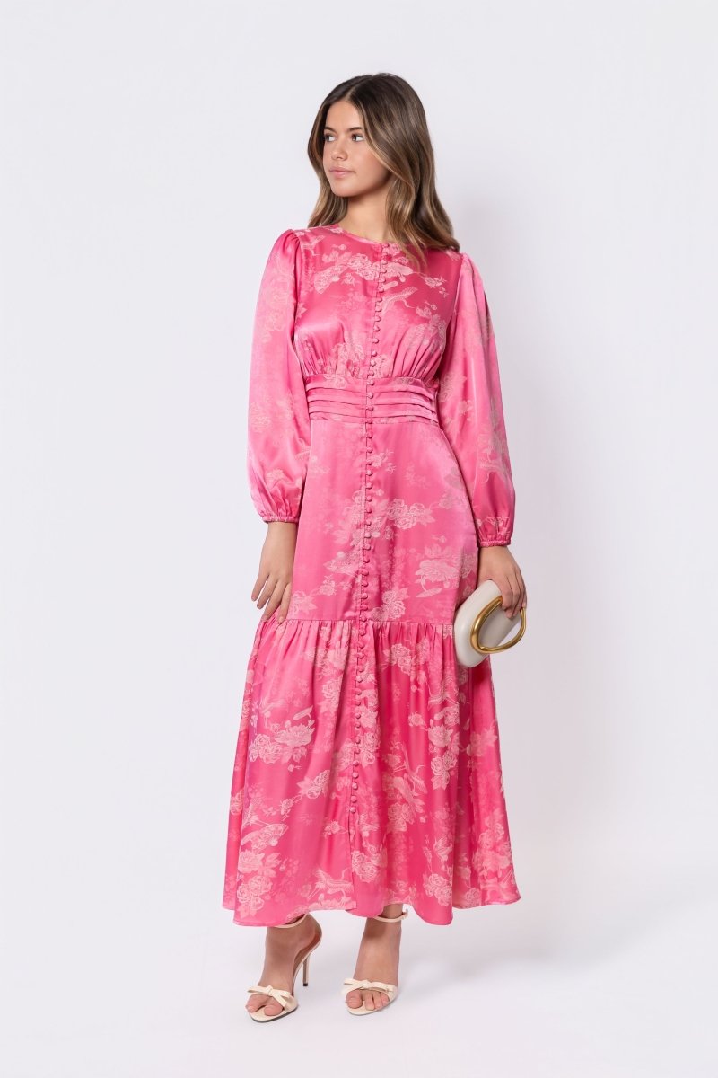 Valentina Dress (Coral Peach)