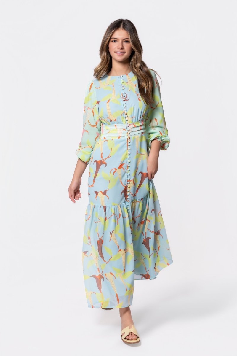 Valentina Dress (Green Blue)