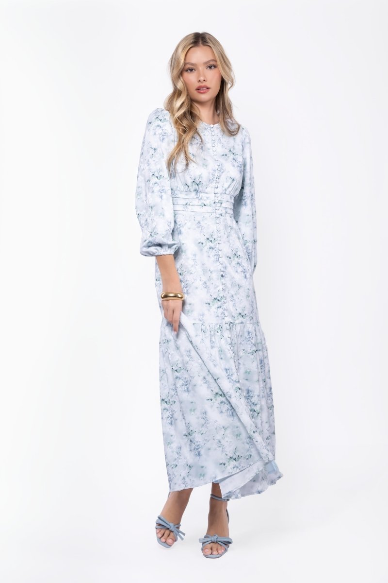 Valentina Dress (Green Flower)