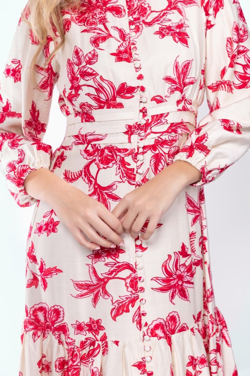 Valentina Dress (White/Pink)