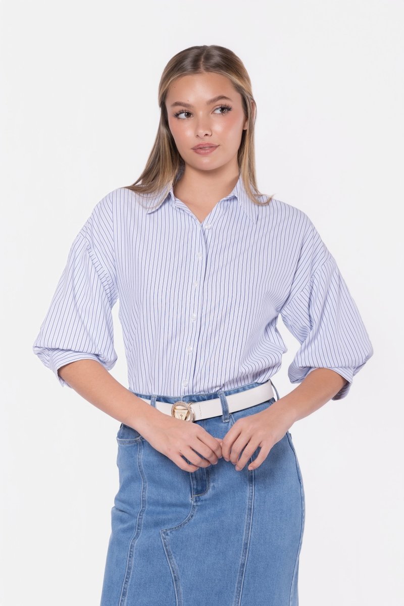 Viviana Top (White Stripe)