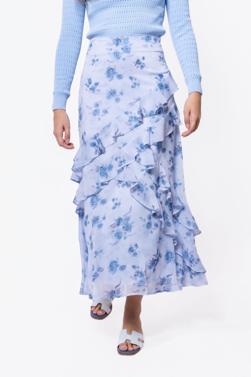 Zella Skirt (Blue Flower)