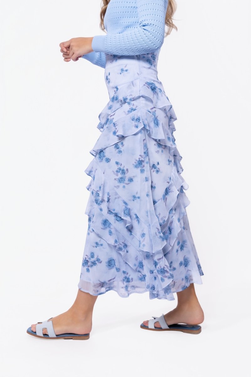 Zella Skirt (Blue Flower)