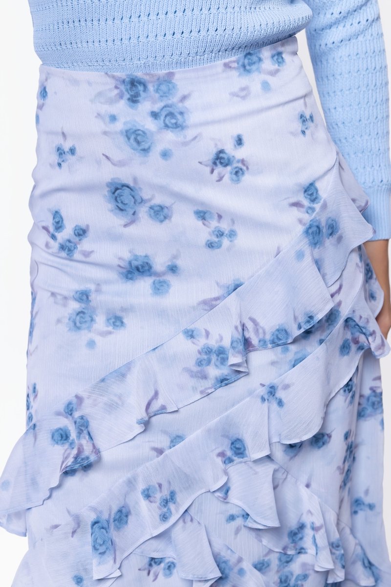 Zella Skirt (Blue Flower)