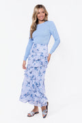 Zella Skirt (Blue Flower)