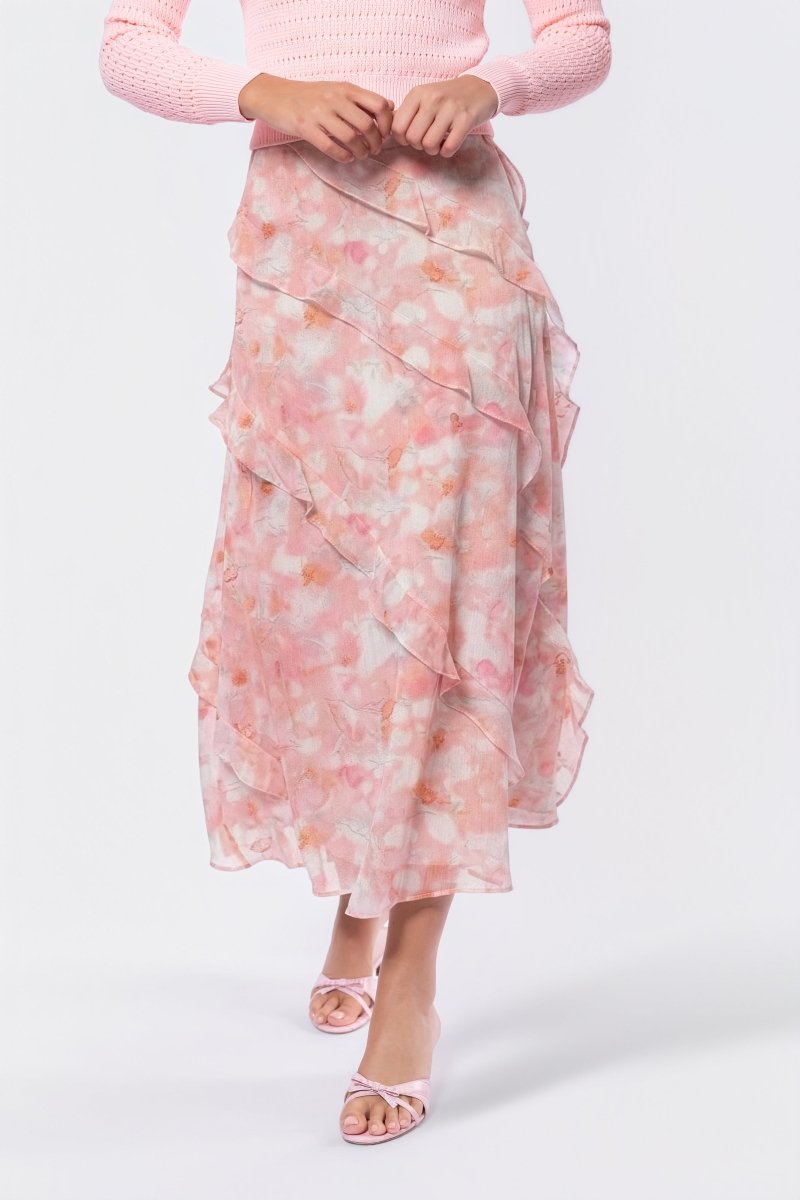 Zella Skirt (Light Pink Pattern)