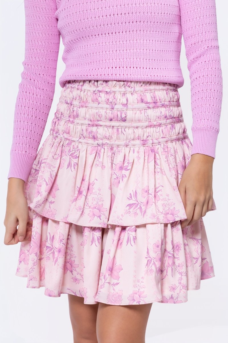 Zena Skirt 20" (Light Pink Flower)