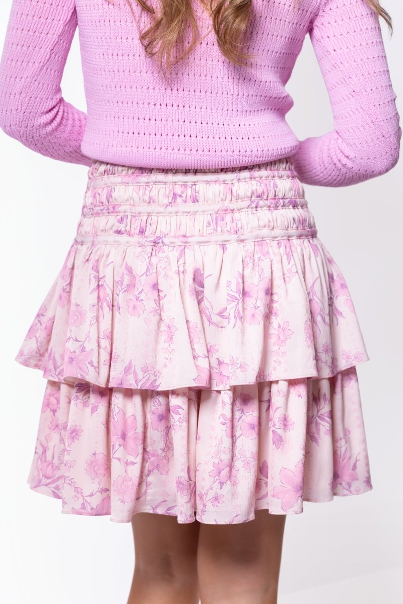 Zena Skirt 20" (Light Pink Flower)