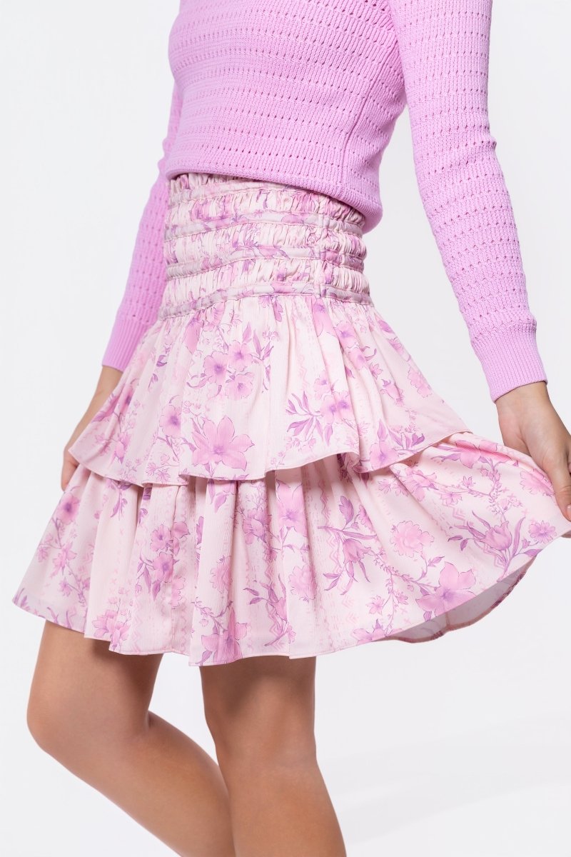 Zena Skirt 20" (Light Pink Flower)