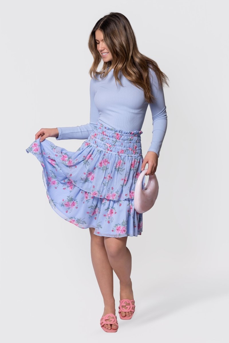 Zena Skirt 23" (Blue Ground)