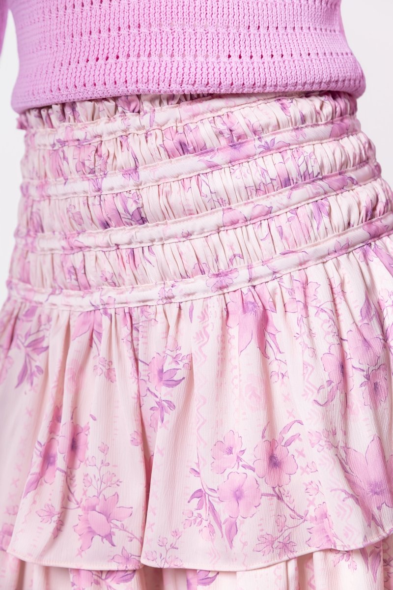 Zena Skirt 23" (Light Pink Flower)