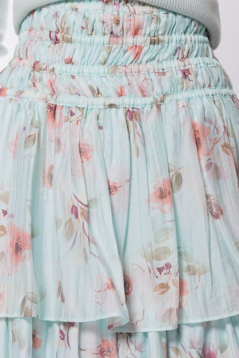 Zena Skirt 26" (Purple/Beige)