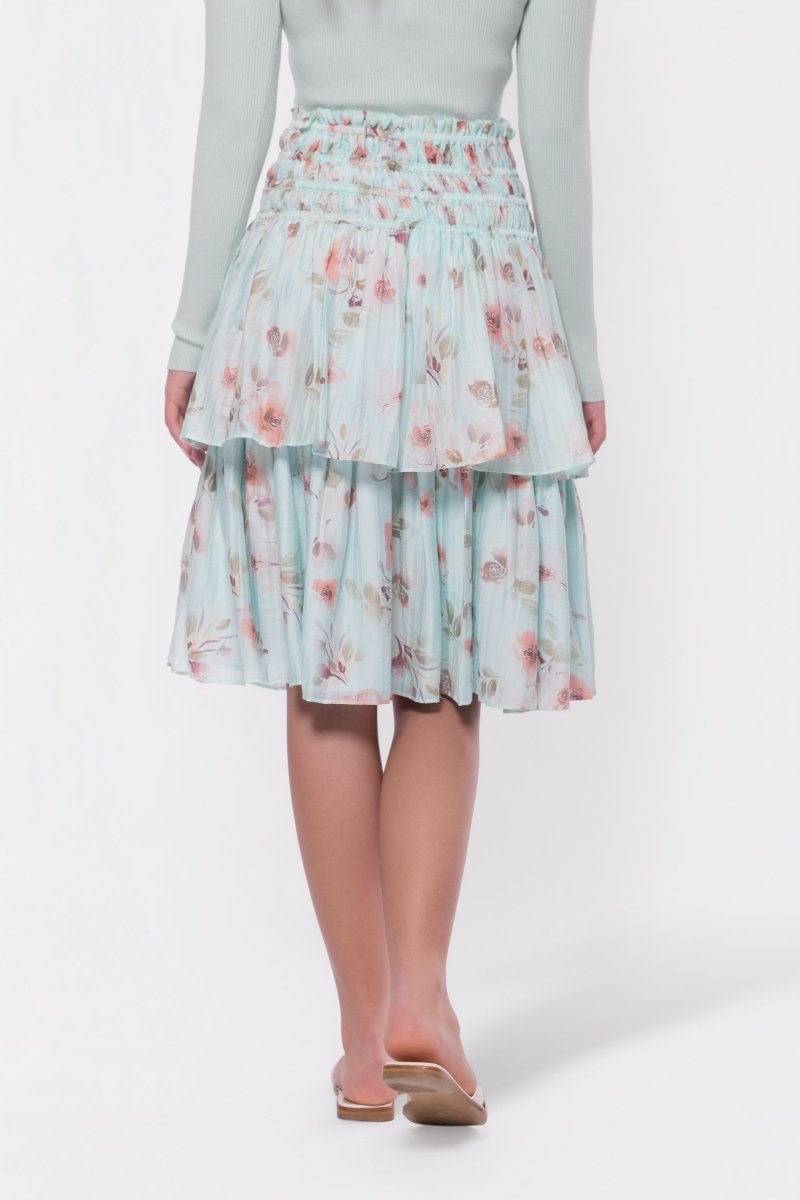 Zena Skirt 26" (Purple/Beige)