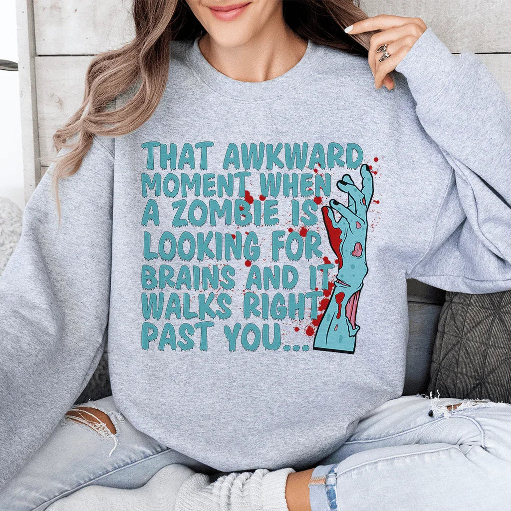 Zombie Looking For Brains Sweatshirt
